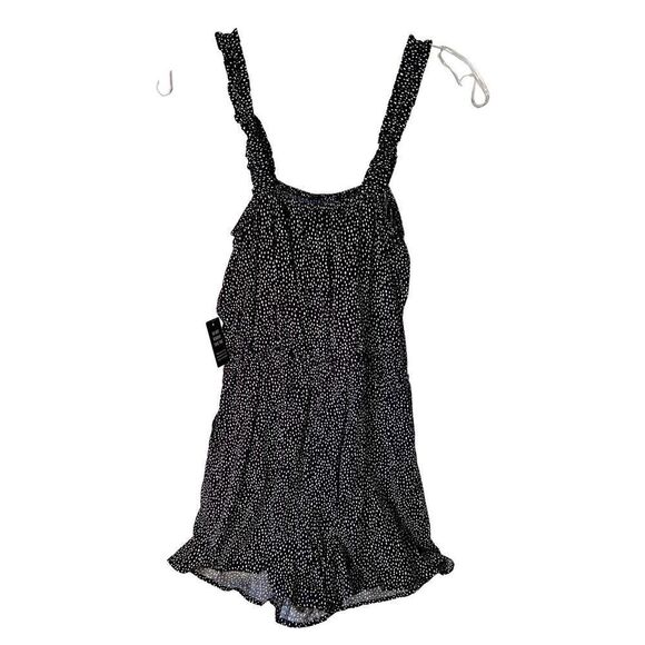 NWT Express Black & White Polka Dot Romper Size Medium -See Detail - Picture 2 of 12